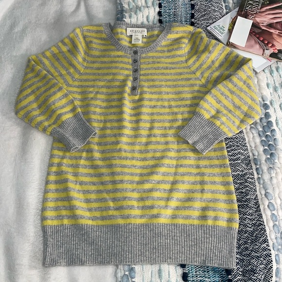 Demylee striped 3/4 sleeve cashmere sweater - Medium - Picture 1 of 3